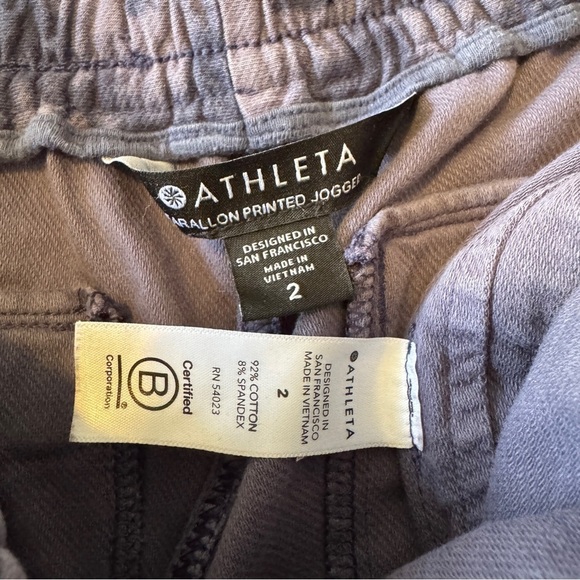 Athleta 2 Farallon Printed Jogger ~ Elastic Waist Athleisure Casual - Picture 8 of 8